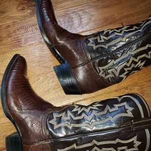 Tony Lama Exotic Chocolate Lizard Size 10D